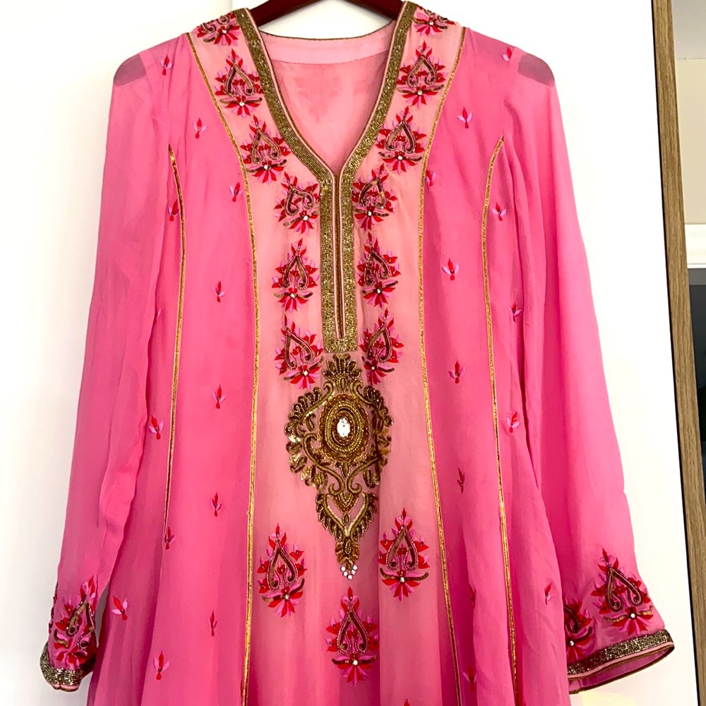 Pink Indian anarkali